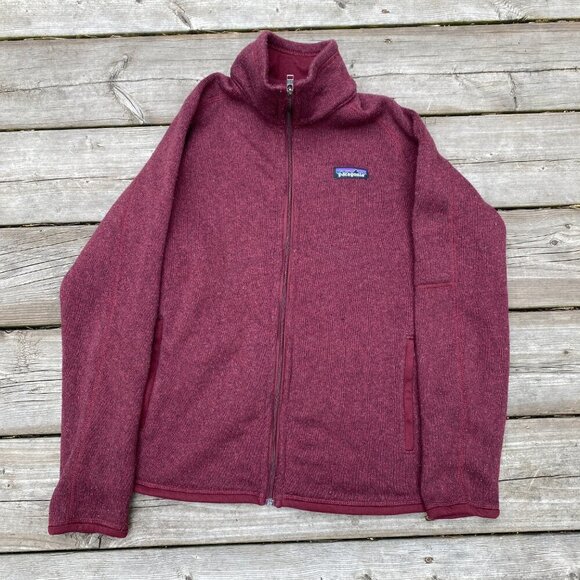 2020 Patagonia Better Sweater Full Zip Fleece Jacket Small Burgandy - Picture 5 of 11